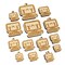 Crying Kawaii Computer Face Emoticon Mini Wood Shape Charms Jewelry DIY Craft
